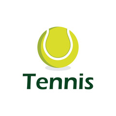 tennis logo with racket and slogan template