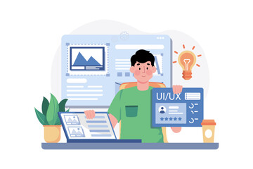 Designer build user experience roadmap with the interface.