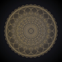 Luxury mandala background design with golden color arabic islamic mehndi style. Decorative Mandala for print, decoration, wedding cards, invitation cards.