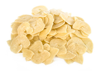 Raw crackers or prawn crackers that have not been fried. Shrimp crackers