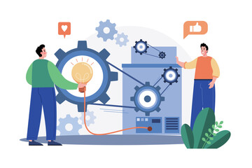 People helping to reach goals together as teamwork