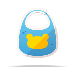 Baby bib vector isolated illustration