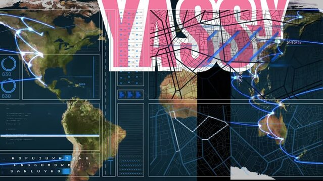 Animation of data processing over yass text