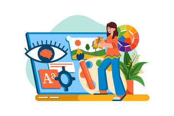 Visual Designer Illustration concept on white background