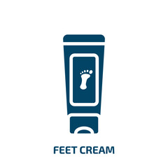 feet cream icon from beauty collection. Filled feet cream, cream, body glyph icons isolated on white background. Black vector feet cream sign, symbol for web design and mobile apps