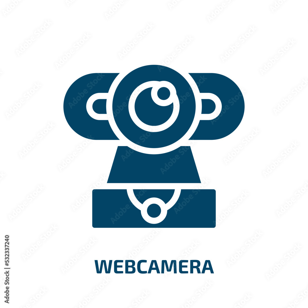 Poster webcamera icon from computer collection. filled webcamera, computer, camera glyph icons isolated on 