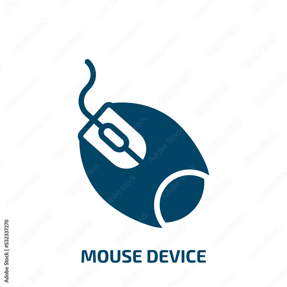 Poster mouse device icon from computer collection. filled mouse device, mouse, internet glyph icons isolate
