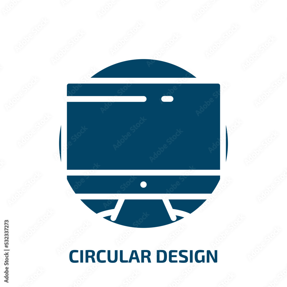 Poster circular design icon from computer collection. filled circular design, emblem, 100 glyph icons isola