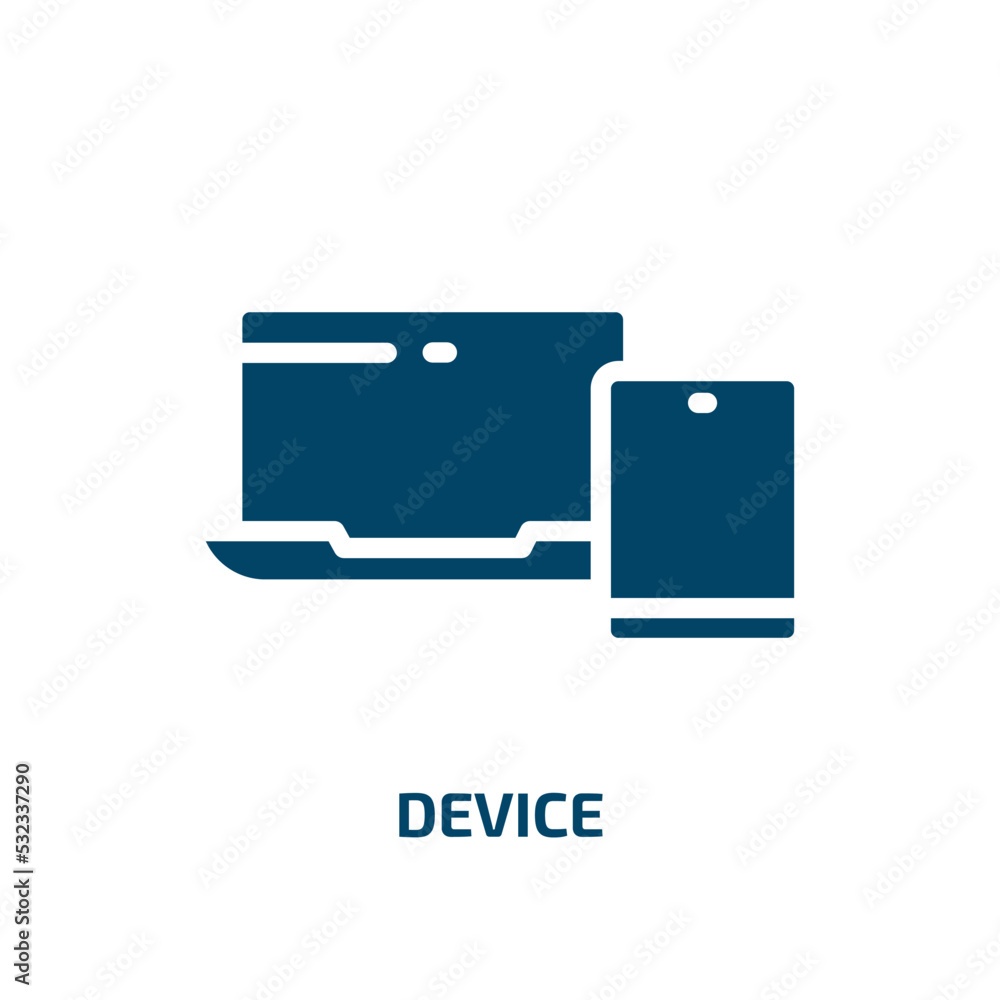 Poster device icon from computer collection. filled device, computer, technology glyph icons isolated on wh