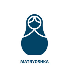 matryoshka icon from general collection. Filled matryoshka, russian, culture glyph icons isolated on white background. Black vector matryoshka sign, symbol for web design and mobile apps