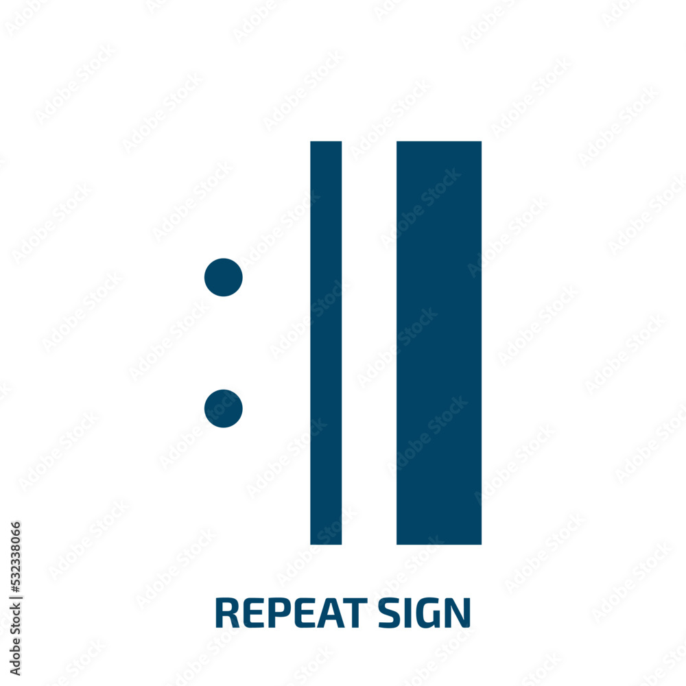 Aufkleber repeat sign icon from music and media collection. filled repeat sign, repeat, arrow glyph icons isol