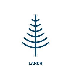 larch icon from nature collection. Filled larch, forest, pine glyph icons isolated on white background. Black vector larch sign, symbol for web design and mobile apps