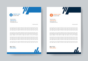Modern business letterhead template, corporate letterhead template design
