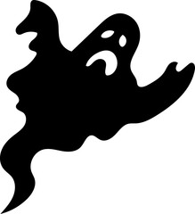 Silhouette of Halloween Ghost  Vector illustration