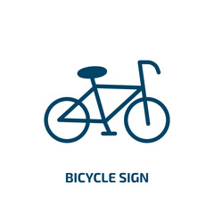 bicycle sign icon from traffic signs collection. Filled bicycle sign, bicycle, car glyph icons isolated on white background. Black vector bicycle sign sign, symbol for web design and mobile apps