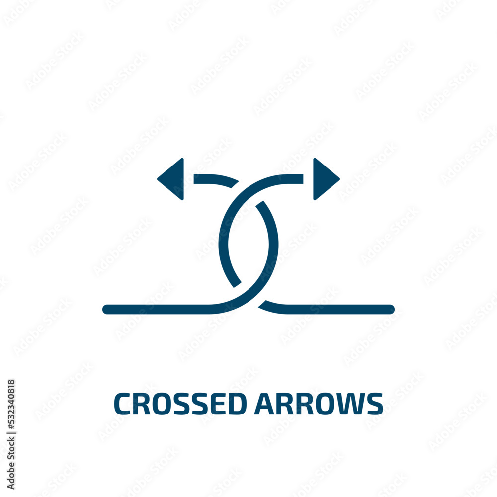 Poster crossed arrows icon from user interface collection. filled crossed arrows, arrow, cross glyph icons 