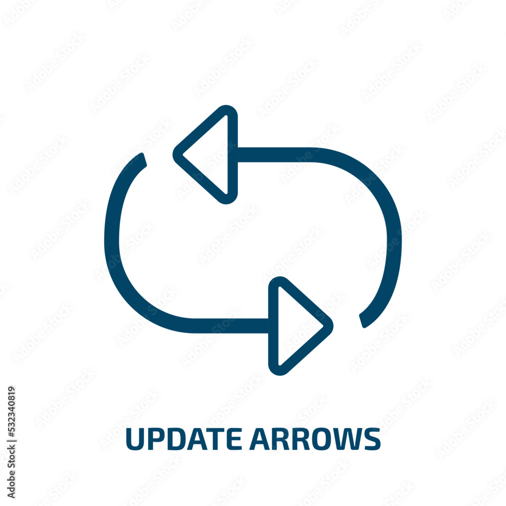 Poster update arrows icon from user interface collection. filled update arrows, update, refresh glyph icons