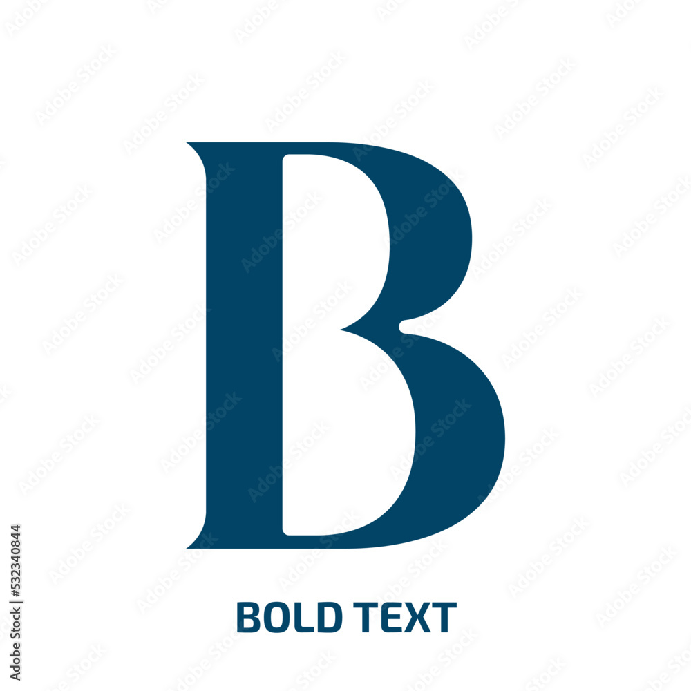 Poster bold text icon from user interface collection. filled bold text, typography, lettering glyph icons i
