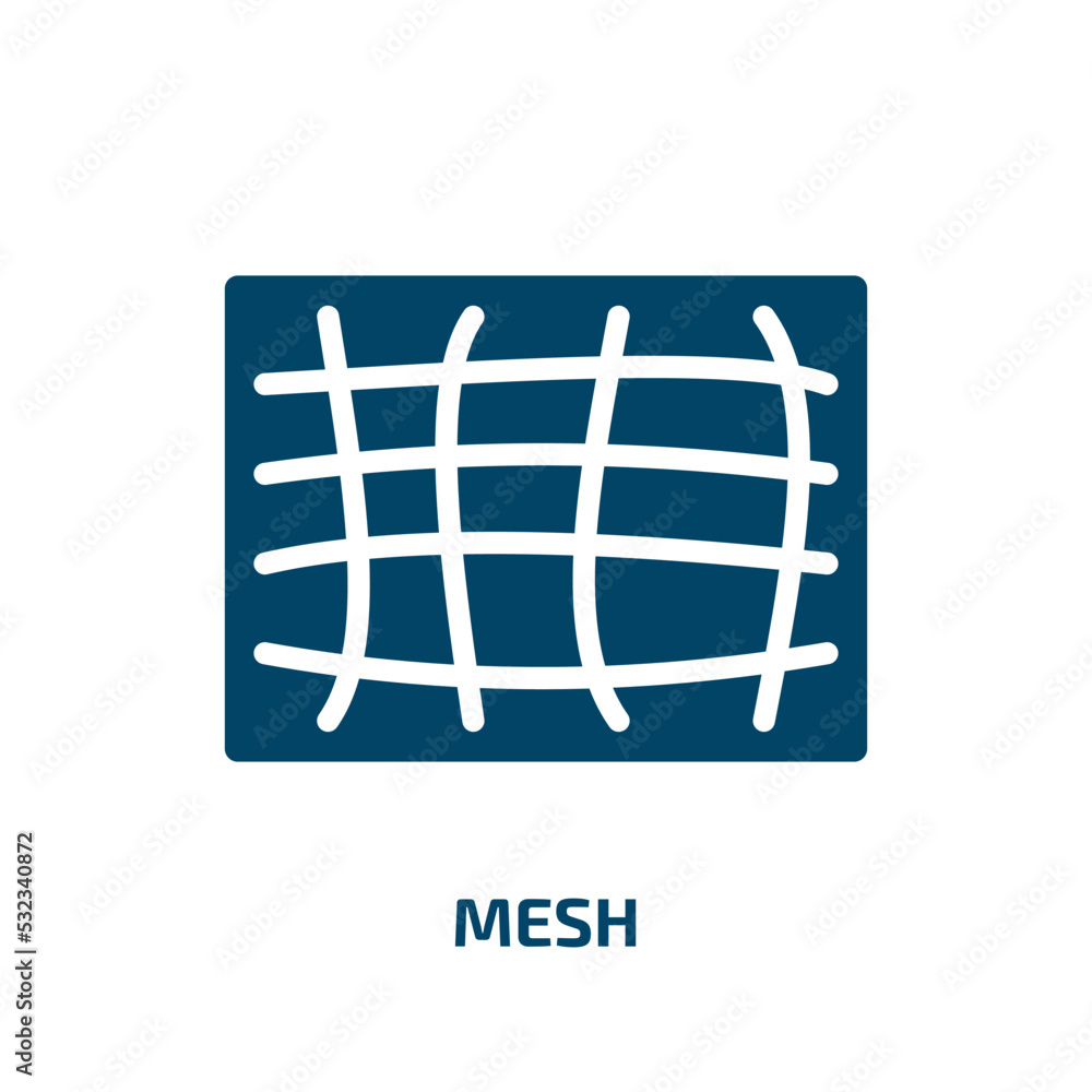 Poster mesh icon from user interface collection. filled mesh, template, business glyph icons isolated on wh