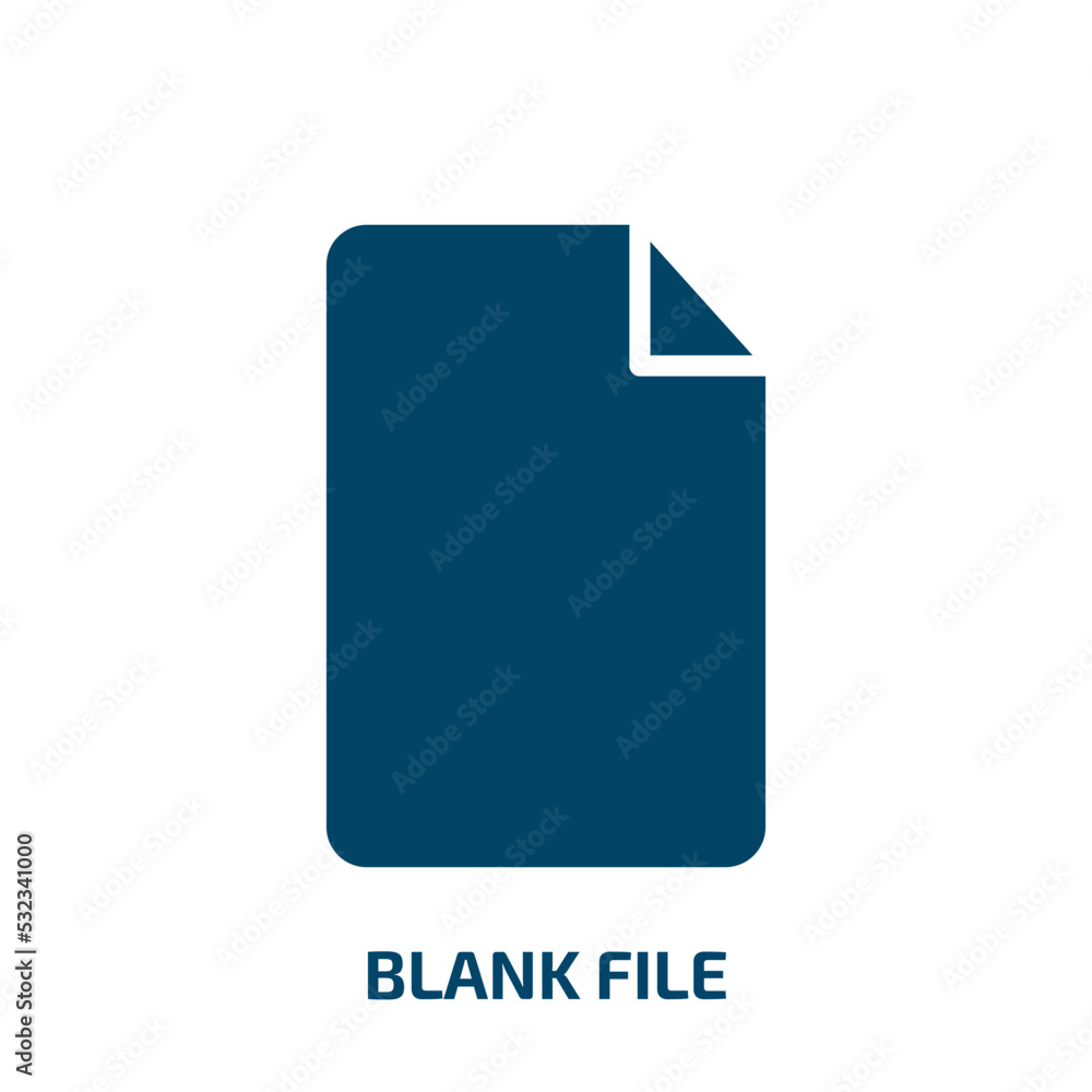 Poster blank file icon from user interface collection. filled blank file, office, blank glyph icons isolate