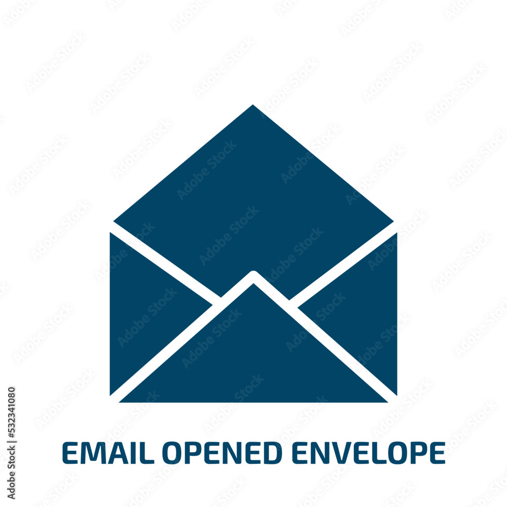 Poster email opened envelope icon from user interface collection. filled email opened envelope, mail, email