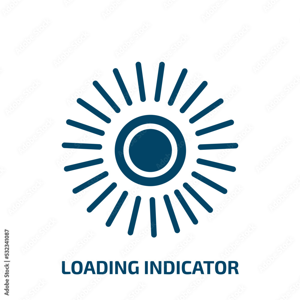 Poster loading indicator icon from user interface collection. filled loading indicator, indicator, load gly