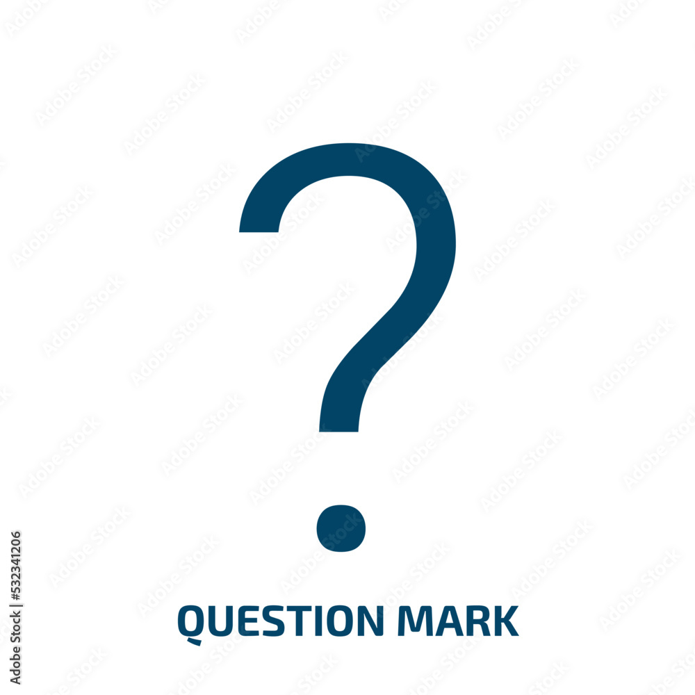 Poster question mark icon from user interface collection. filled question mark, question, mark glyph icons 