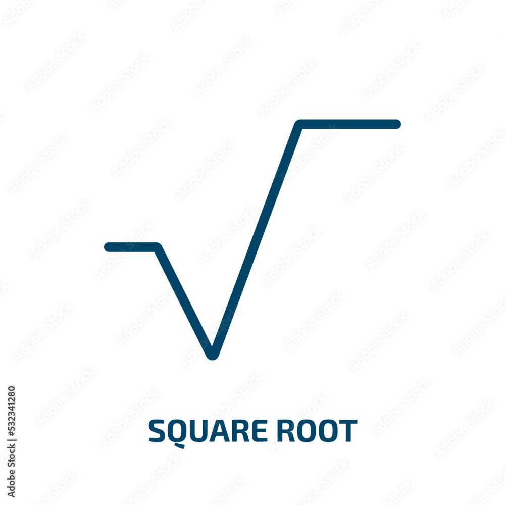 Poster square root icon from user interface collection. filled square root, square, math glyph icons isolat