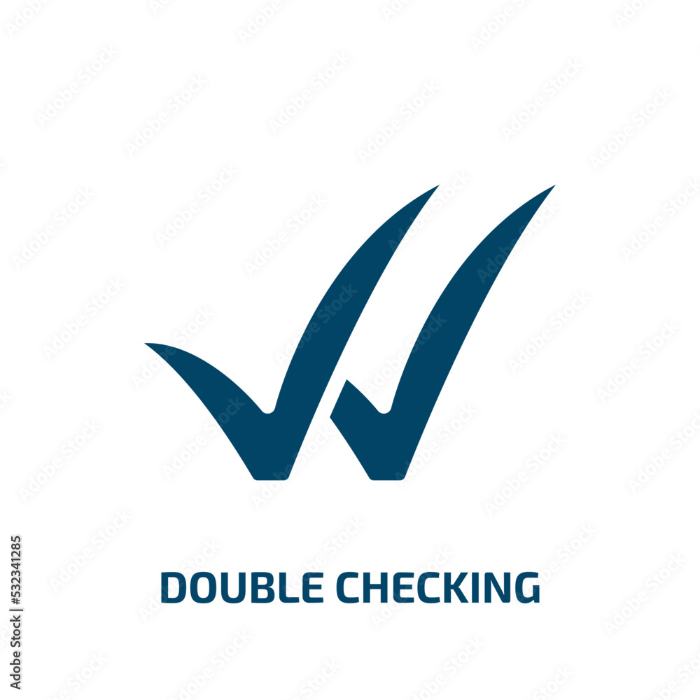 Poster double checking icon from user interface collection. filled double checking, double, check glyph ico