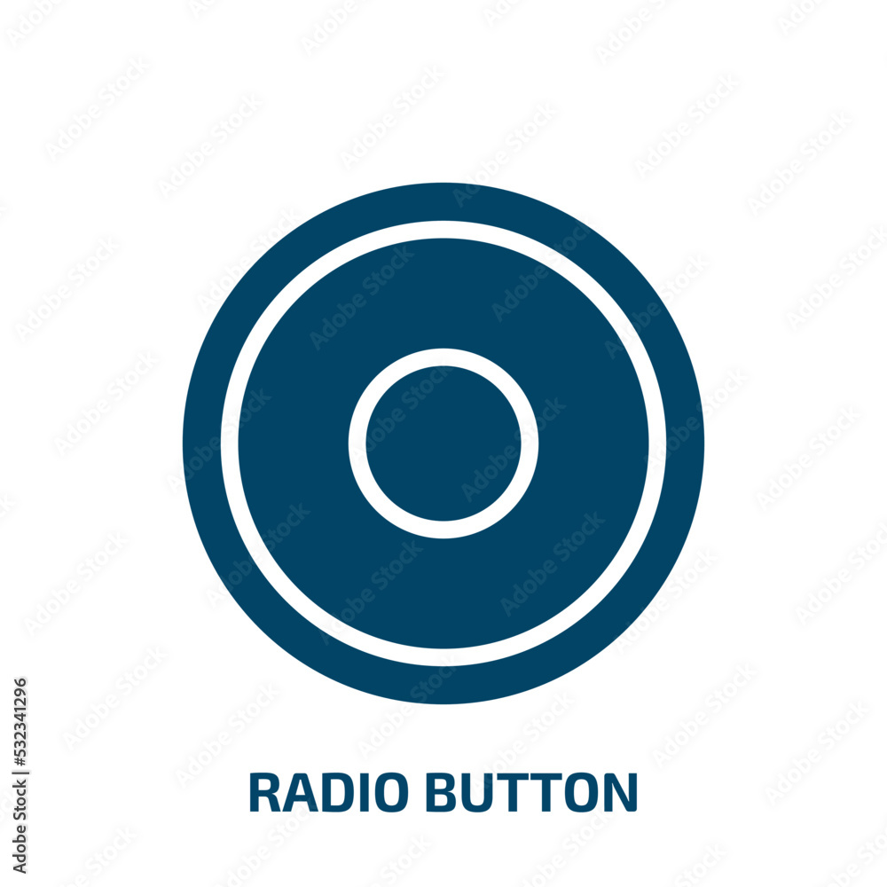 Poster radio button icon from user interface collection. filled radio button, radio, button glyph icons iso