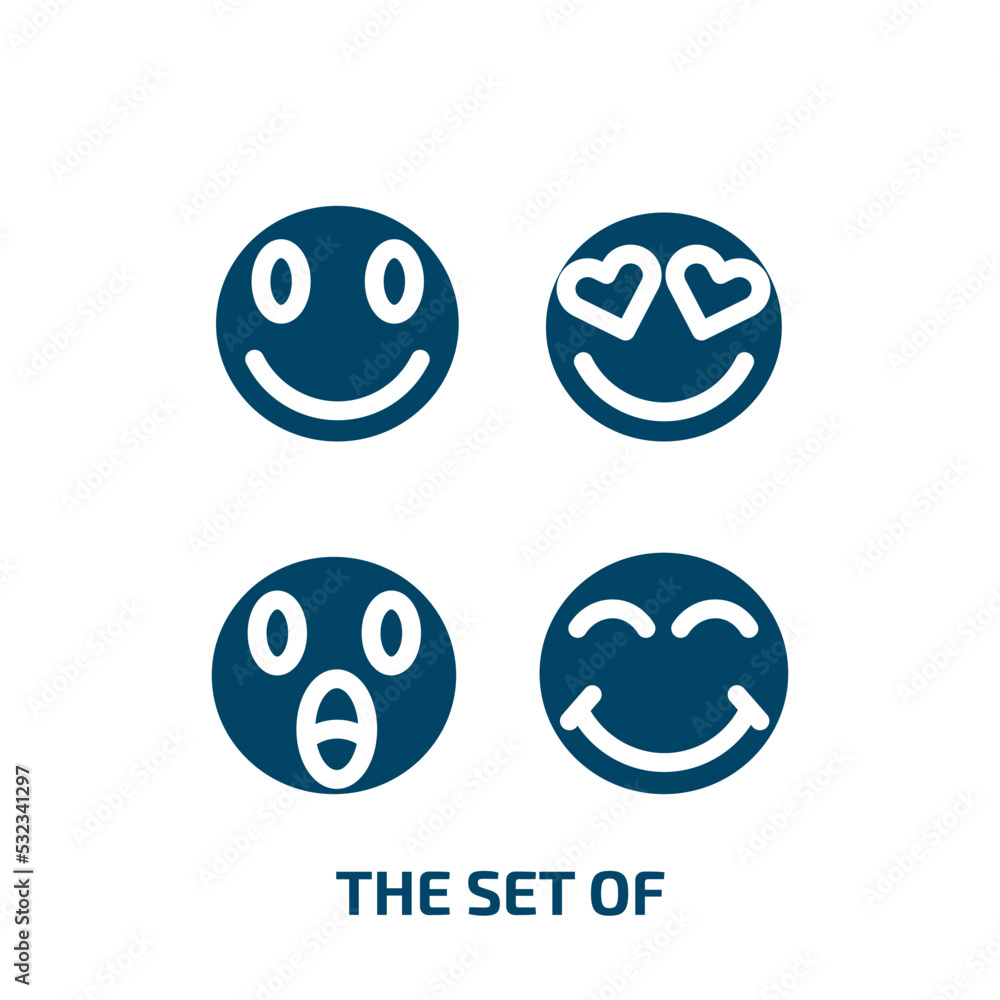 Aufkleber the set of icon from user interface collection. filled the set of, business, collection glyph icons 