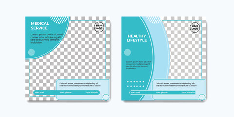 Modern and simple social media post templates. Suitable for health webinars, health poster, business webinar, online classes and other online seminars.