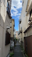 Narrow street of Nezu, Tokyo Japan year 2022 September