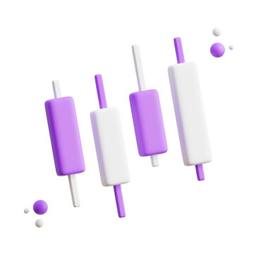 3D Candle Stick Icon