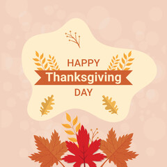 Thanksgiving day background in flat design