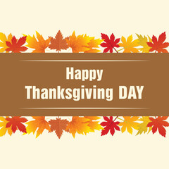 Thanksgiving day background in flat design