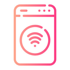 smart washing machine gradient icon