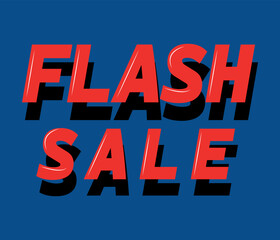 flash sale sign vector for promotion or special offer design 