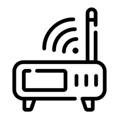 wifi router line icon