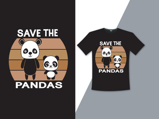 Animal vector panda graphic T Shirt Design 