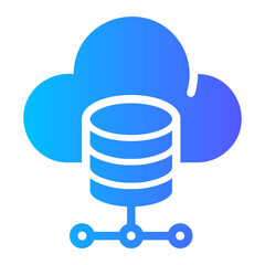 cloud data gradient icon