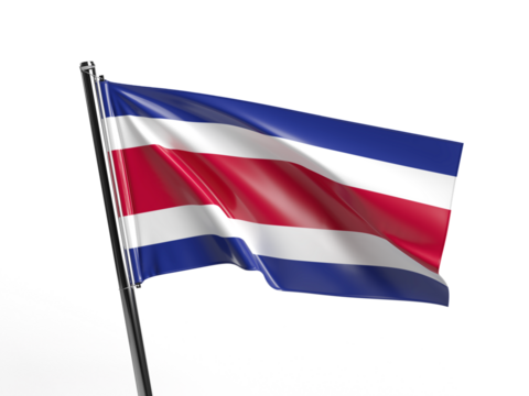 Costa rica flag - Powered by Adobe
