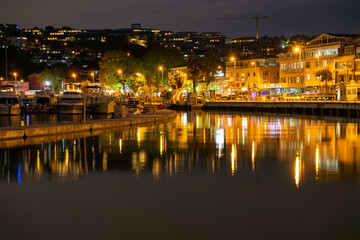 night view of the town Istanbul