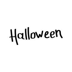 doodle illustration of halloween on a white background