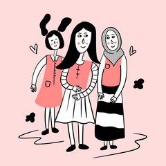 illustration of friendship day