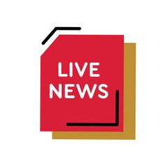 News badges and banners flat icon collection