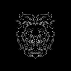 Lion king logo design vector template