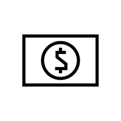 Cash money vector outline icon symbol design