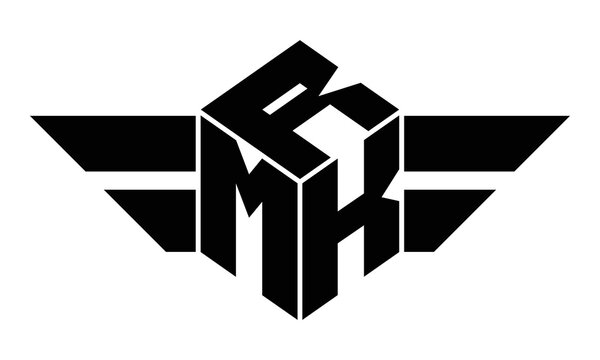 RMK three letter gaming logo design vector template.