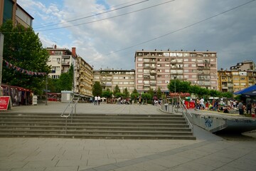 Naklejka premium Pristina Kosovo 2022 June